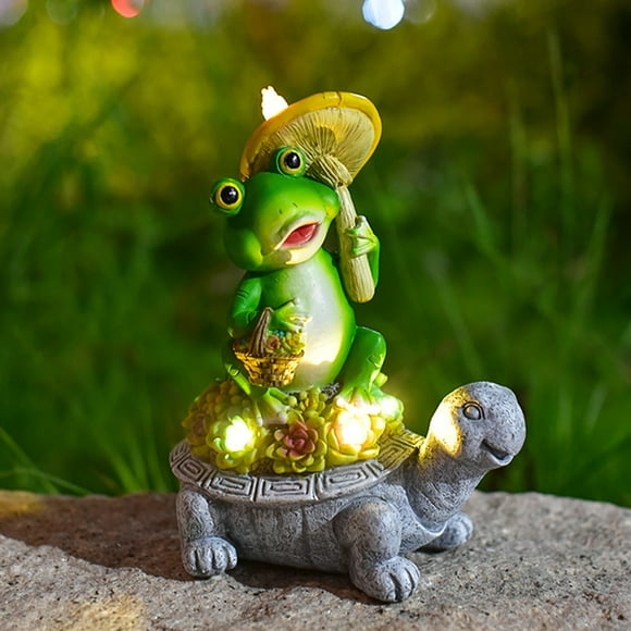 Clearence under 10$!Garden Statue Turtle And Frogs Gifts For Women Solar Garden Turtle Decor Home Decor Turtle Statue Solar Garden Decor Gifts For Mom