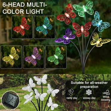 Clearence under 10$!Led Solar Garden Lights Flower Transparent Combination Ground Lamp