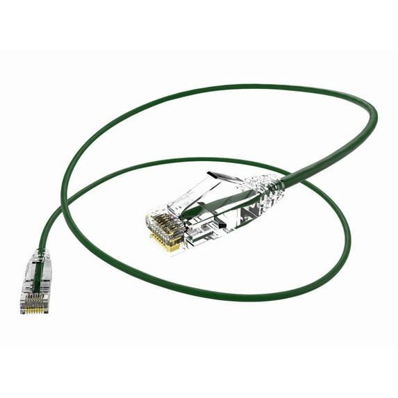 UNC Group Clearfit Slim - Patch cable - TAA Compliant - RJ-45 (M) to RJ-45 (M) - 7 ft - 0.1 in - UTP - CAT 6 - snagless, stranded - green