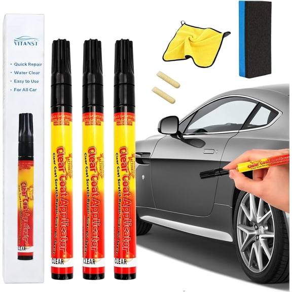 Clearfix Scratch Removal Pen, Magic Car Scratch Removal Pen, Auto Paint Scratch Remover Repair Easy to Use for All Vehicles Colors & Surfaces