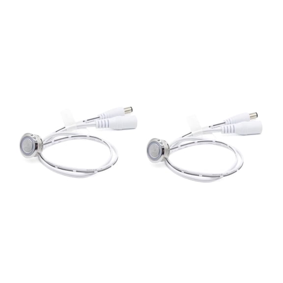 Clearhill 12V - 24V Touch Dimmer Switch, LED for 17mm Mounting Hole - Ideal LED Strip Lighting Control (White) 2Packs