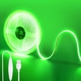 thumbnail image 1 of Clearhill 5V USB COB LED Strip Lights with Dimmable Switch,16.4FT/5M,Green,320LEDs/M,8mm Width,Not Waterproof IP20,1.5M USB Switch Cable,for DIY Home Indoor Decoration, 1 of 9