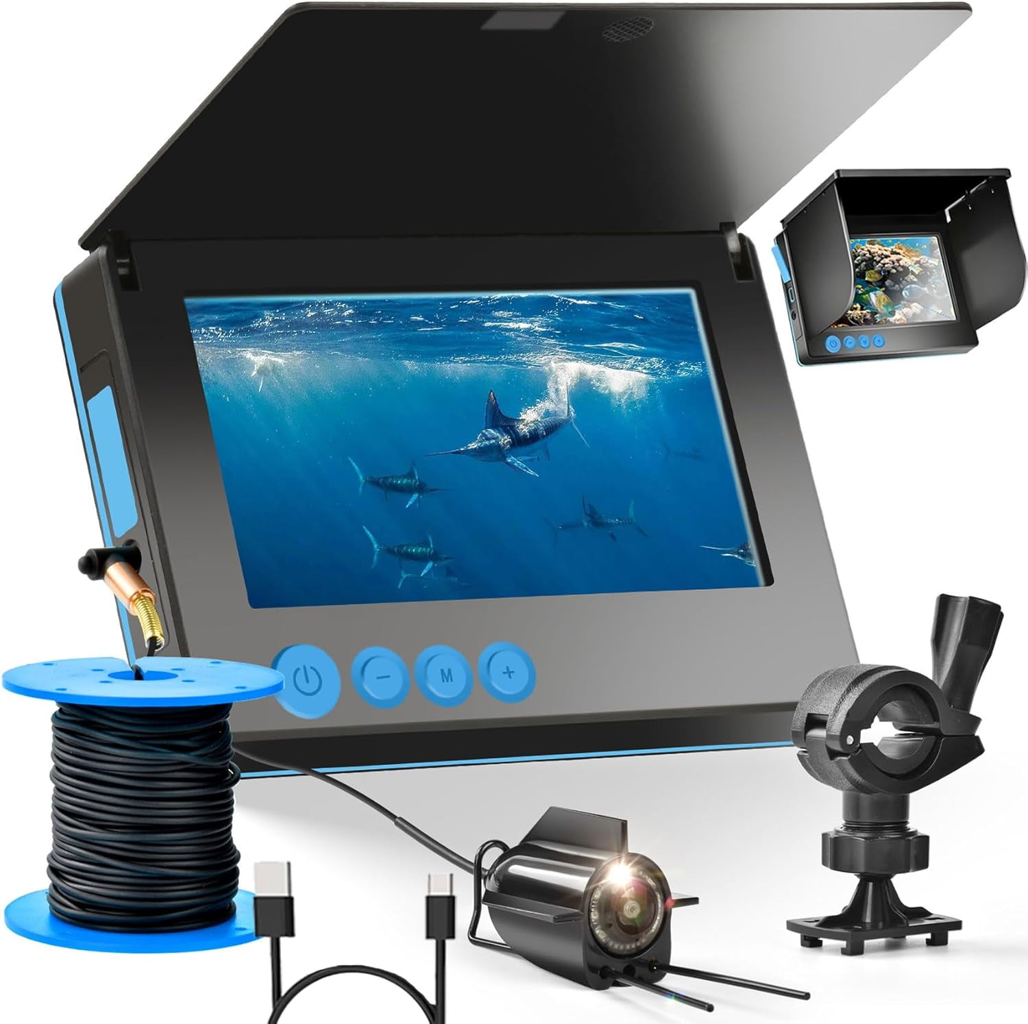 Underwater Fishing Camera, Portable Fish Finder Camera 1080P HD LED Cam - View #4