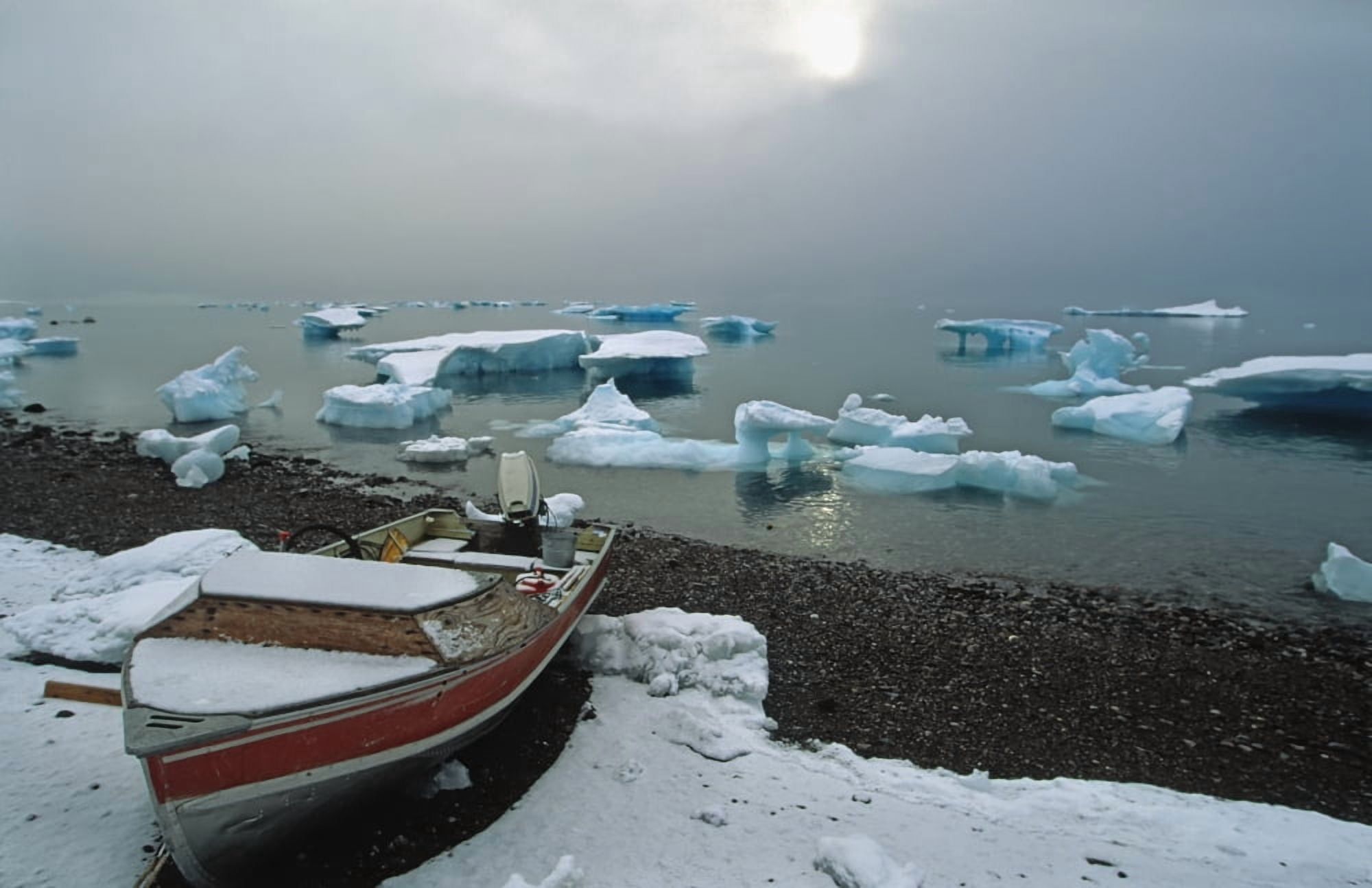 Clearing Fog Grise Fiord Nunavut Canvas Art - Robert Postma Design Pics (19 x 12)