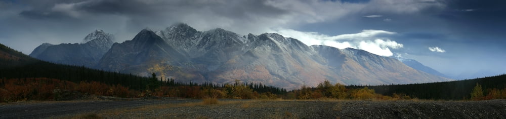 Clearing Storm Over North Canol Road Yukon Canvas Art - Robert Postma Design Pics (29 x 6)