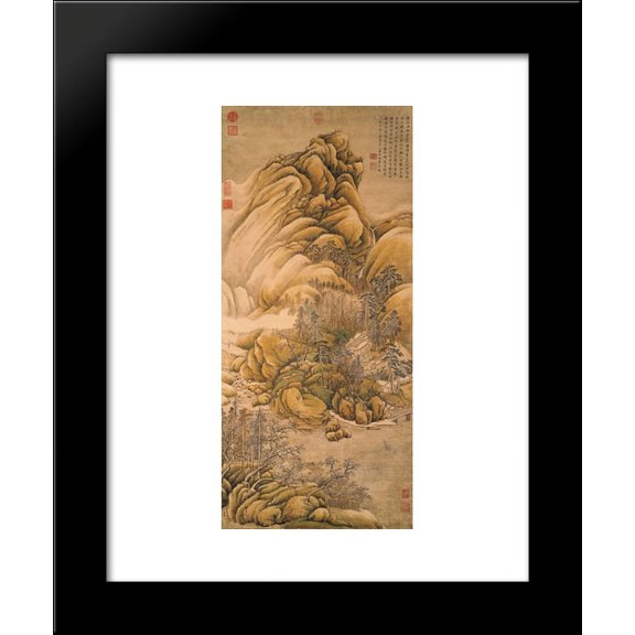 Clearing of Rivers and Mountains after Snow 20x24 Framed Art Print by Wang Wei