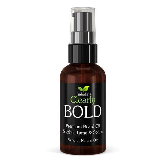 Clearly BOLD Beard Oil for Men | Natural Beard Conditioning Oil to Smooth, Soften and Tame Facial Hair | All Natural Made in USA with Jojoba, Pine, Fir and Vanilla