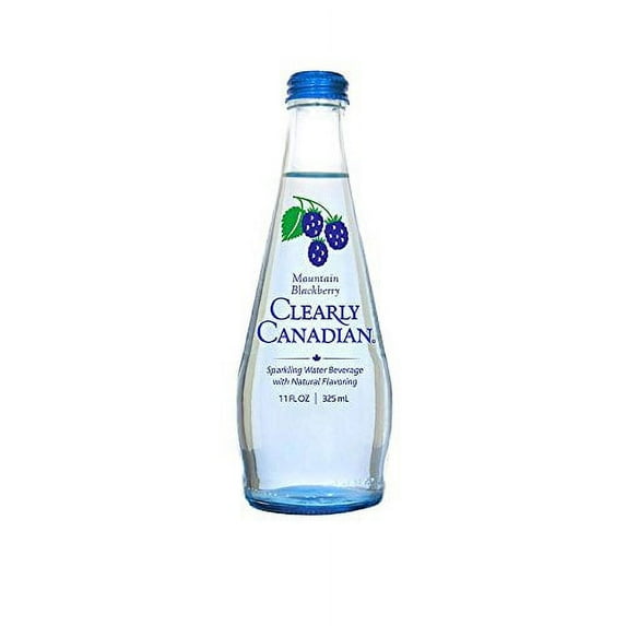 Clearly Canadian Mountain Blackberry Sparkling Water - 11 oz bottles (Pack of 12)