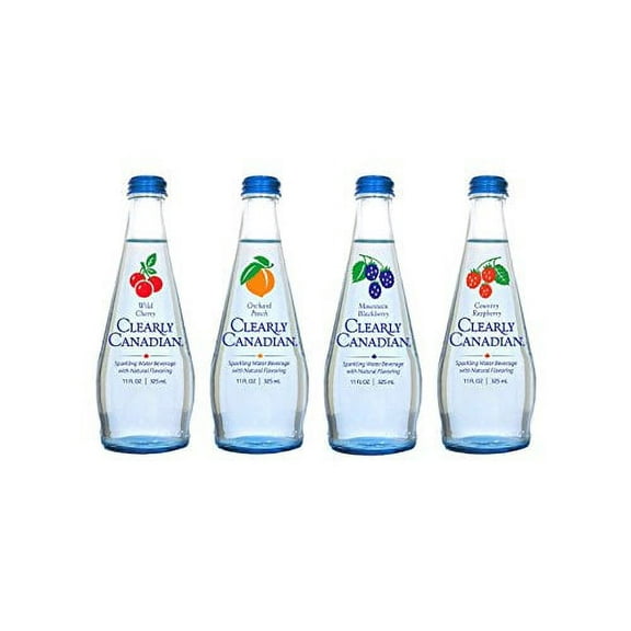 Clearly Canadian Sparkling Flavored Water (4 Flavor Sampler) Quantity of 12