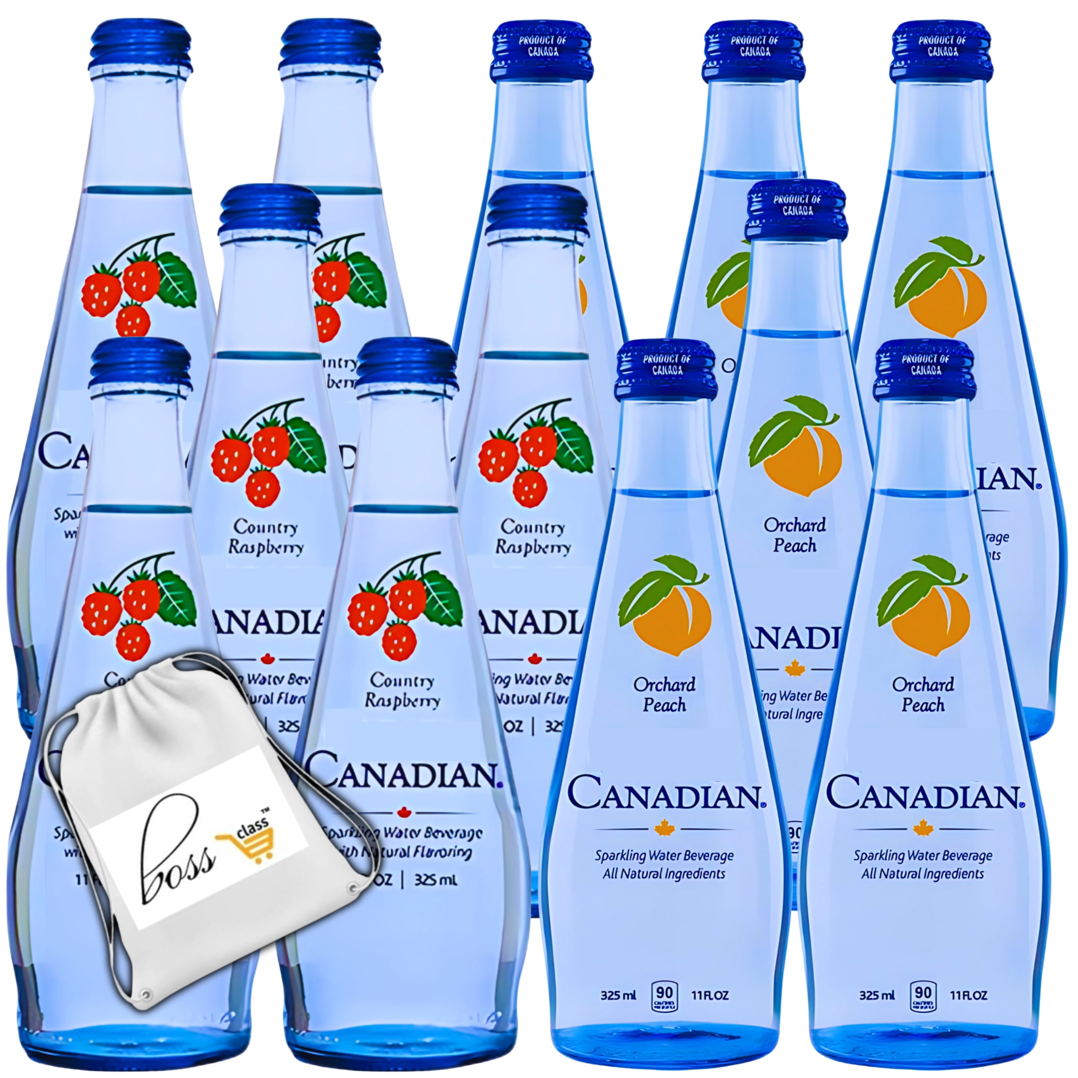 Clearly Canadian Sparkling Water Beverage 12Pack Variety Bundle, 6