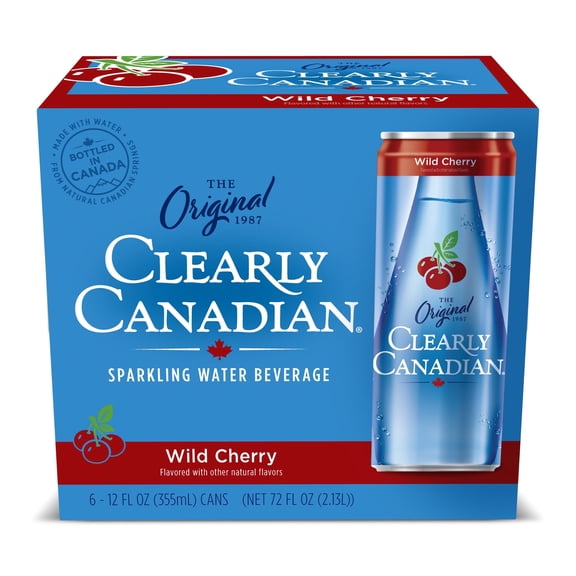 Clearly Canadian Wild Cherry, 6 Pack Cans
