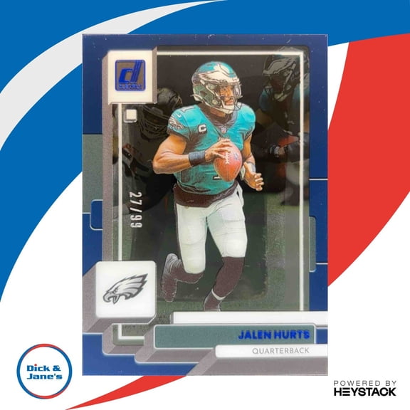 Panini Clearly Donruss Jalen Hurts Philadelphia Eagles #38 Base Blue Football Card