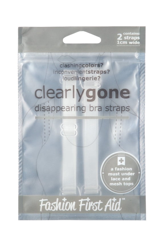 Clearly Gone: Disappearing Clear Bra Straps, 1 Pair