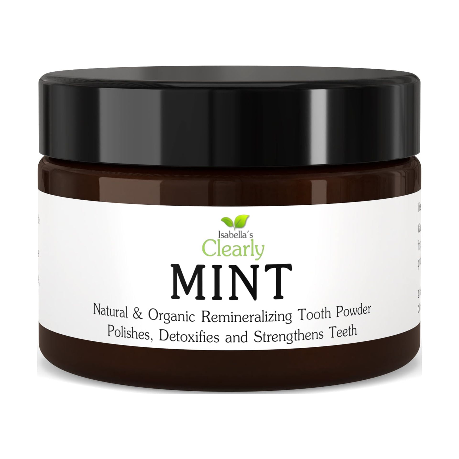 Clearly MINT Remineralizing Tooth Powder Natural, Organic, Fluoride