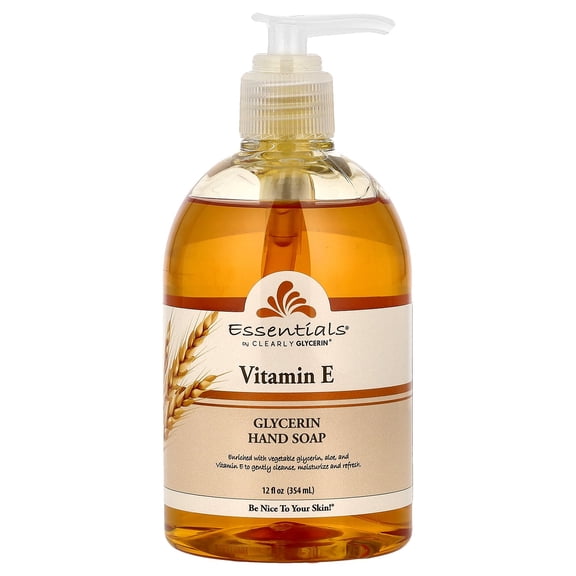 Clearly Natural Essentials Glycerine Hand Soap Vitamin E, 12 fl oz.