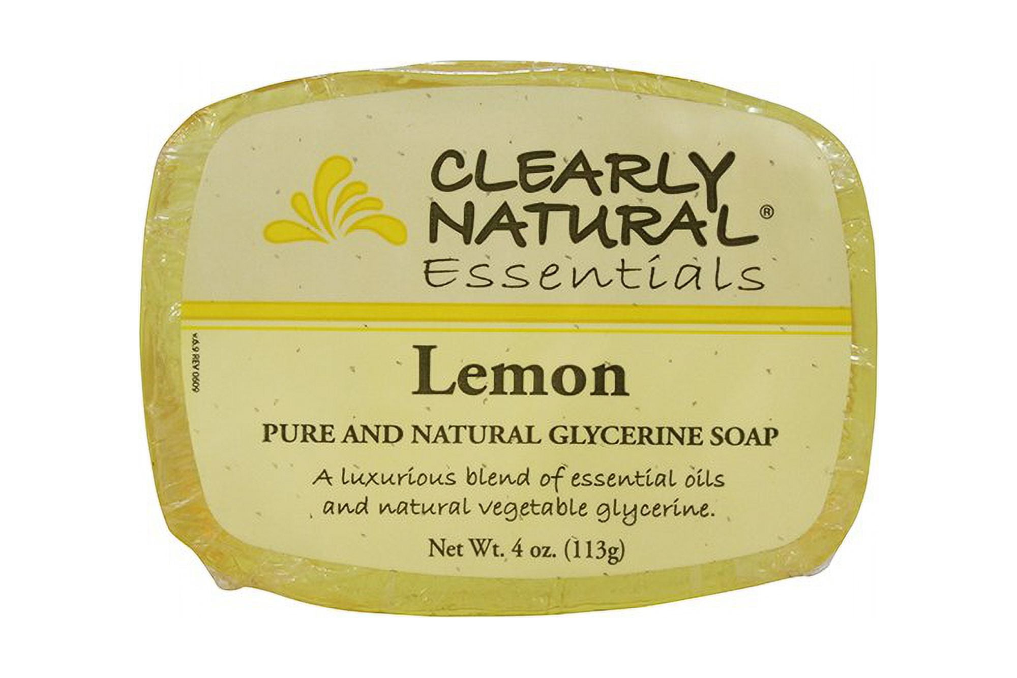Clearly Natural Glycerine Soap, Lemon 4 Oz (12 Pack).