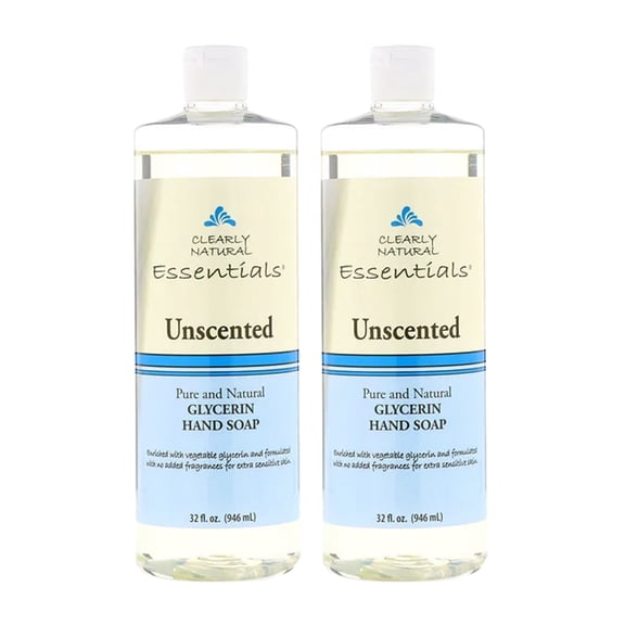 Clearly Natural Liquid Glycerine Unscented Hand Soap 32 oz ( 2 Pack )
