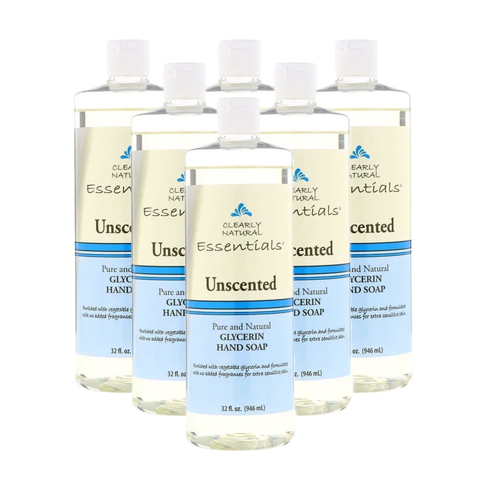 Clearly Natural Liquid Glycerine Unscented Hand Soap 32 oz ( 6 Pack )