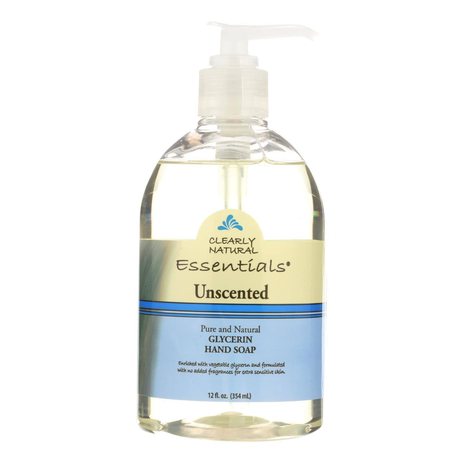 Clearly Natural Pure and Natural Glycerine Hand Soap Unscented 12 fl oz Pack of 4