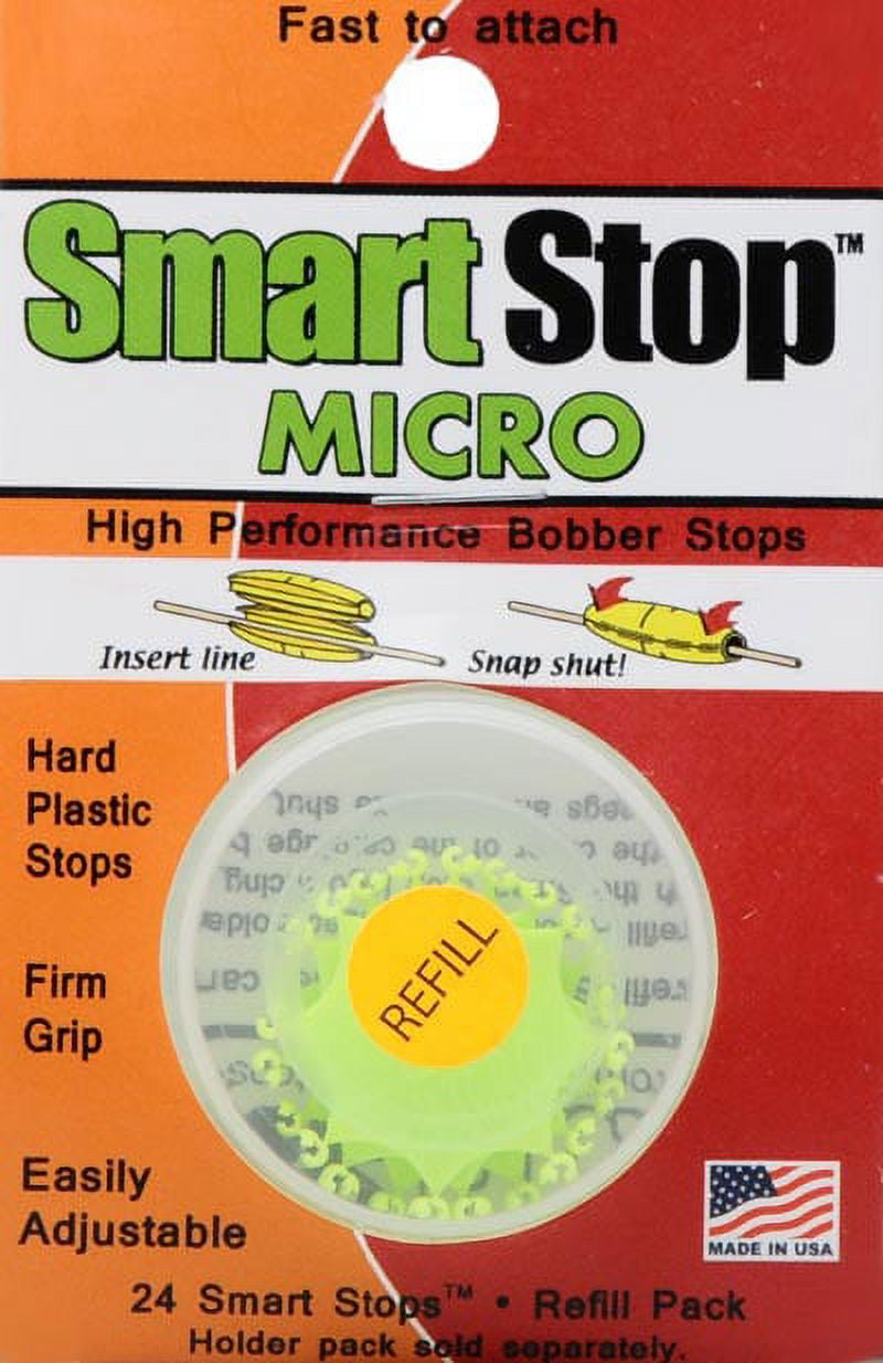 Clearly Outdoors Smart Stop Micro High Performance Bobber Stop Refill  Fishing Terminal Tackle, 24-pack