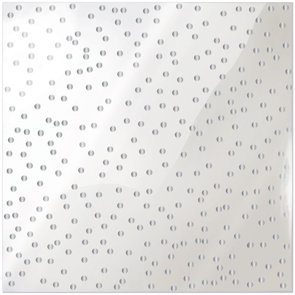 Clearly Posh Acetate Sheets 12"X12"-Confetti Dot W/Silver Foil