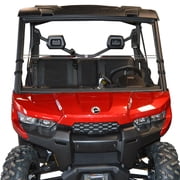 Clearly Tough Can-Am Defender Half Windshield - Scratch Resistant- The Ultimate in Side by Side Versatility! Premium Hard Coat. Made in America!