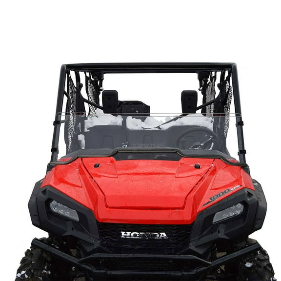 Clearly Tough Honda Pioneer 1000 Half Windshield - Scratch Resistant - The Ultimate in SxS Versatility! Easy on and Off. No Tools Needed! **Premium Poly w/ Hard Coat** Made in America.