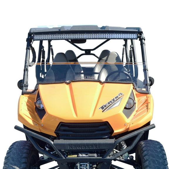 Clearly Tough Kawasaki Teryx 4 (2015) Half Windshield - SCRATCH RESISTANT - Easy on/Easy off! - Hard Coat - Proudly Made in America!