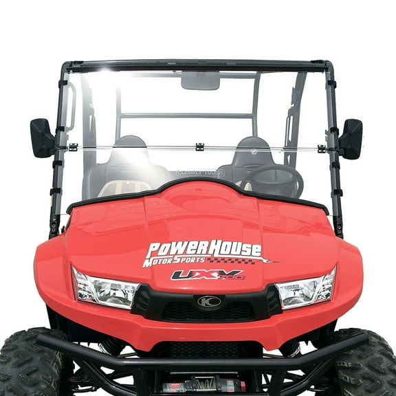 Clearly Tough Kymco UXV 500/700 (2014-2016) Full Folding Windshield - Scratch Resistant- The Ultimate in Side by Side Versatility! Premium Poly w/Hard Coat. Made in America!!