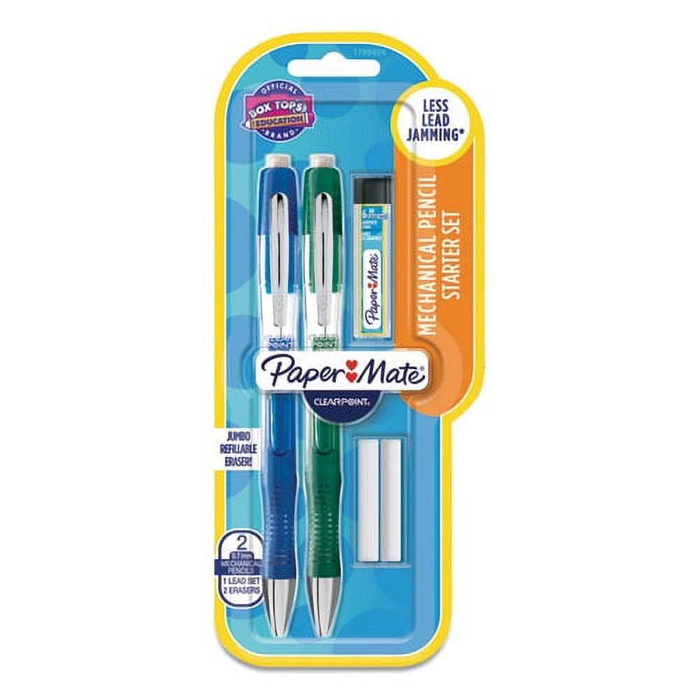 Clearpoint Elite Mechanical Pencils 0.7 Mm Hb (2) Black Lead Blue And