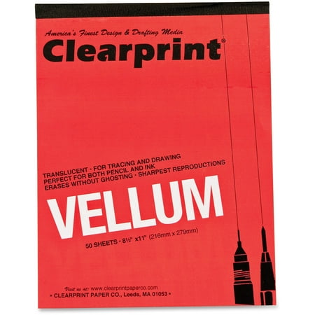 Clearprint, CLE63001410, Translucent Vellum - Letter, 50 / Pad