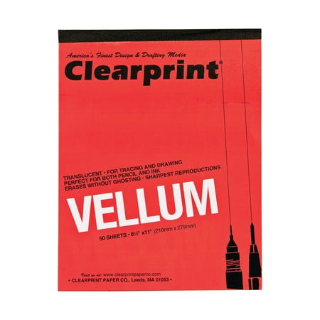 Clearprint Design, Tracing and Sketch Pad, Unprinted, 8.5" x 11"