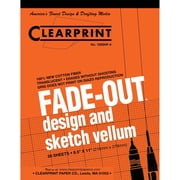 Clearprint 1000H 8.5" x 11" Design Vellum Pad with 4x4 Fade-Out Grid, 16 lb., 100% Cotton, 50 Sheets/Pad