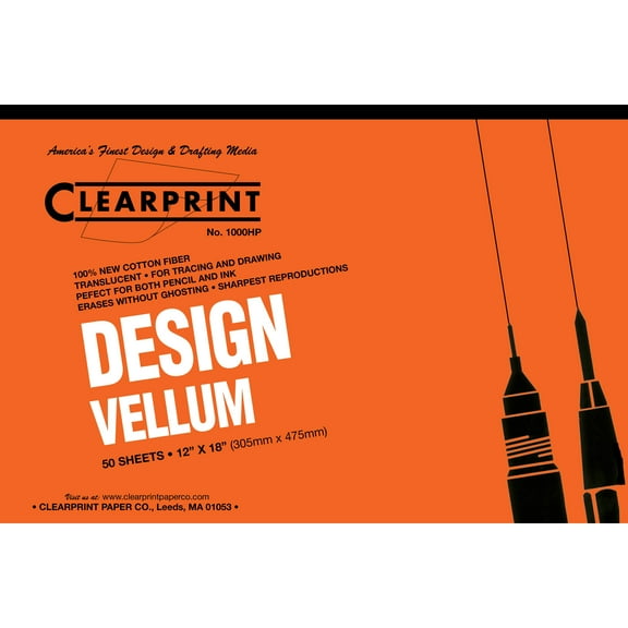 Clearprint Design and Sketch Pad, Unprinted, 12in x 18in