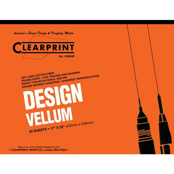 Clearprint Design and Sketch Pad, Unprinted, 17in x 22in