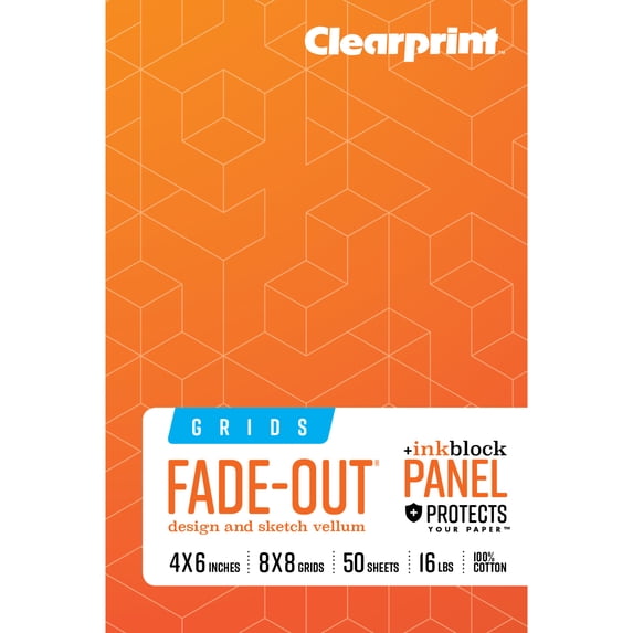 Clearprint Vellum Book, 4in x 4in Grid, 4in x 6in