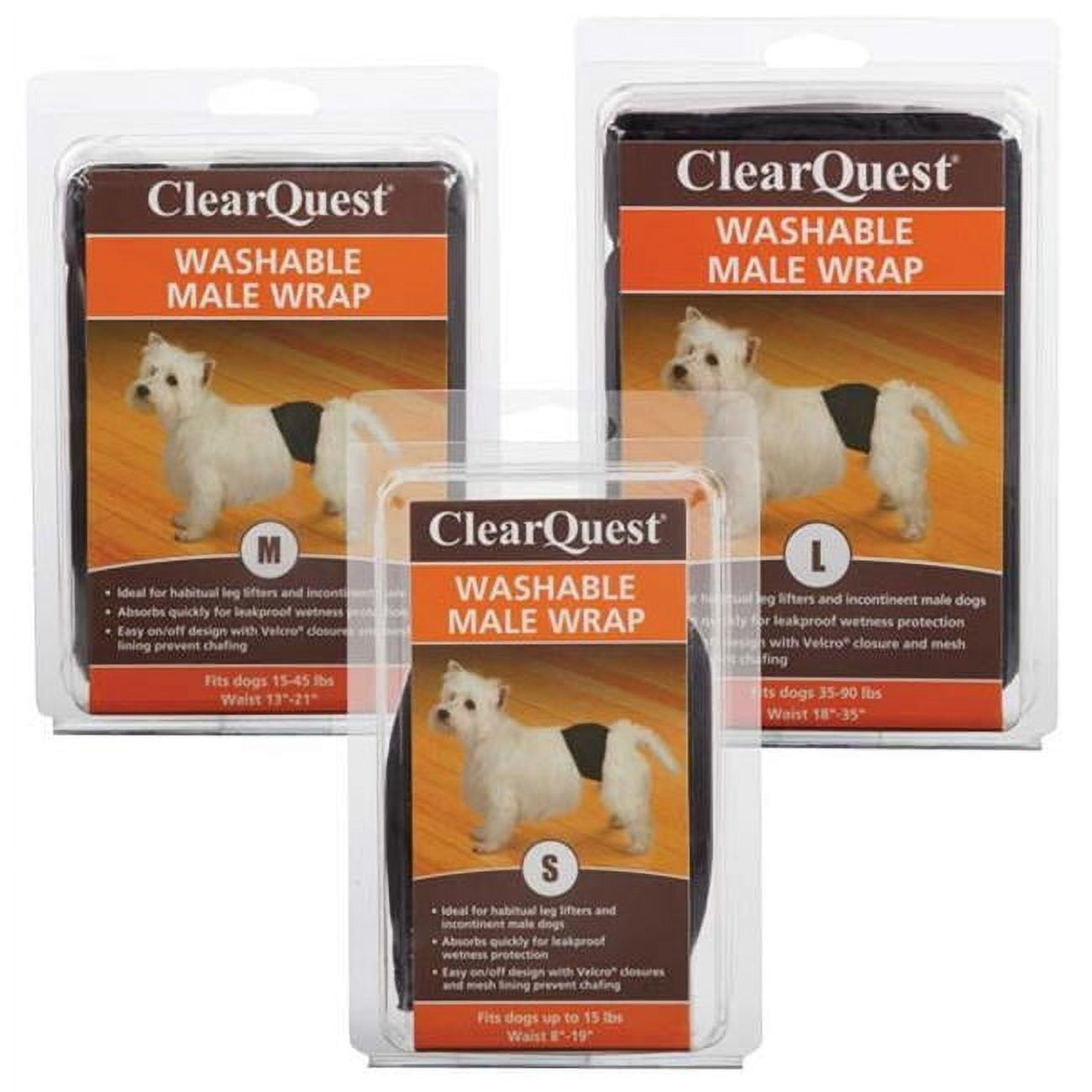 Clearquest  Washable Male Wrap M Blk