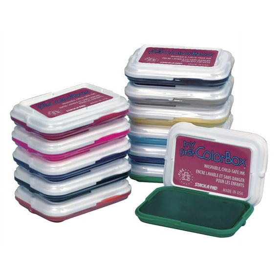 Clearsnap My First ColorBox Stack-A-Pad Non-Toxic Washable Stamp Pad, 2-7/8 X 2 in, Black