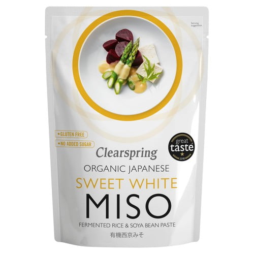 Clearspring Gluten Free Organic Sweet Miso Paste White 250g, British Import (Pack of 2)