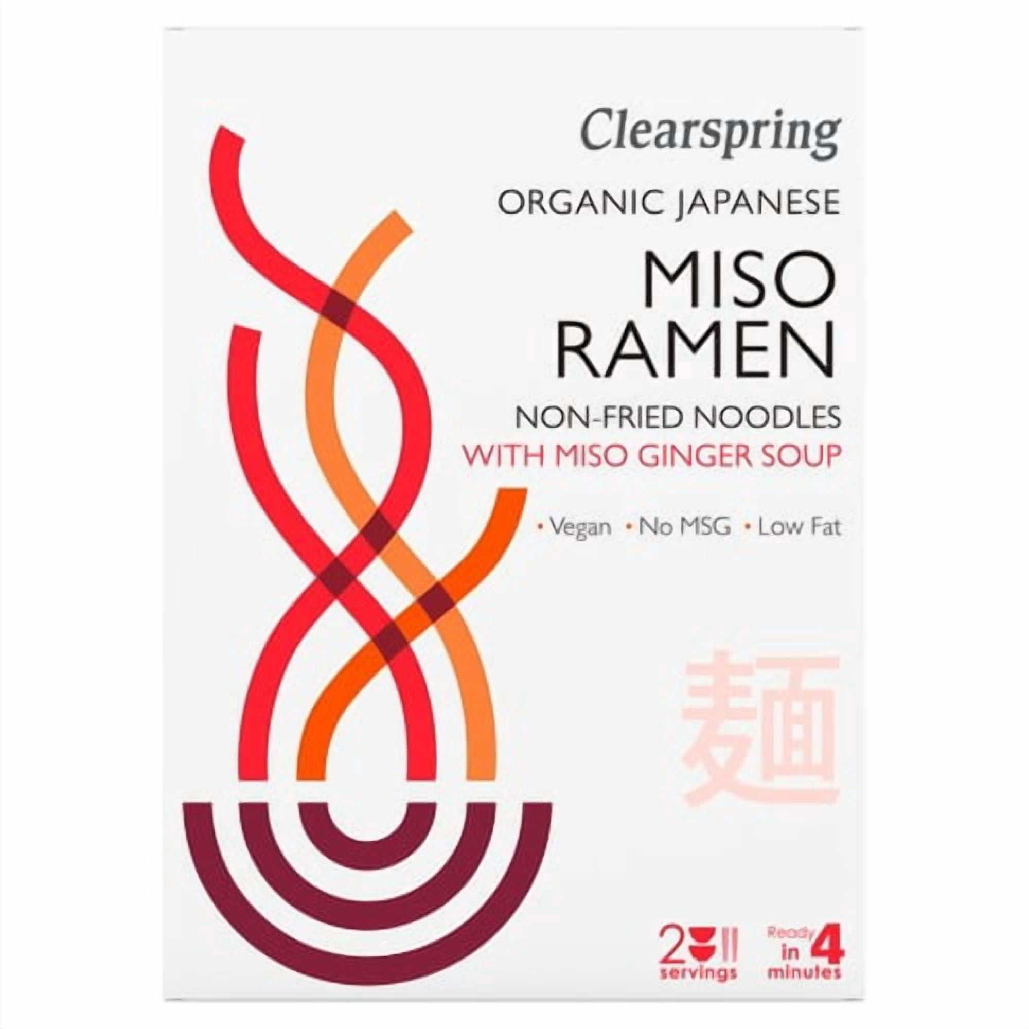Clearspring Japanese Miso Ramen Noodles with Miso Ginger Soup 210g, British Import (Pack of 3)
