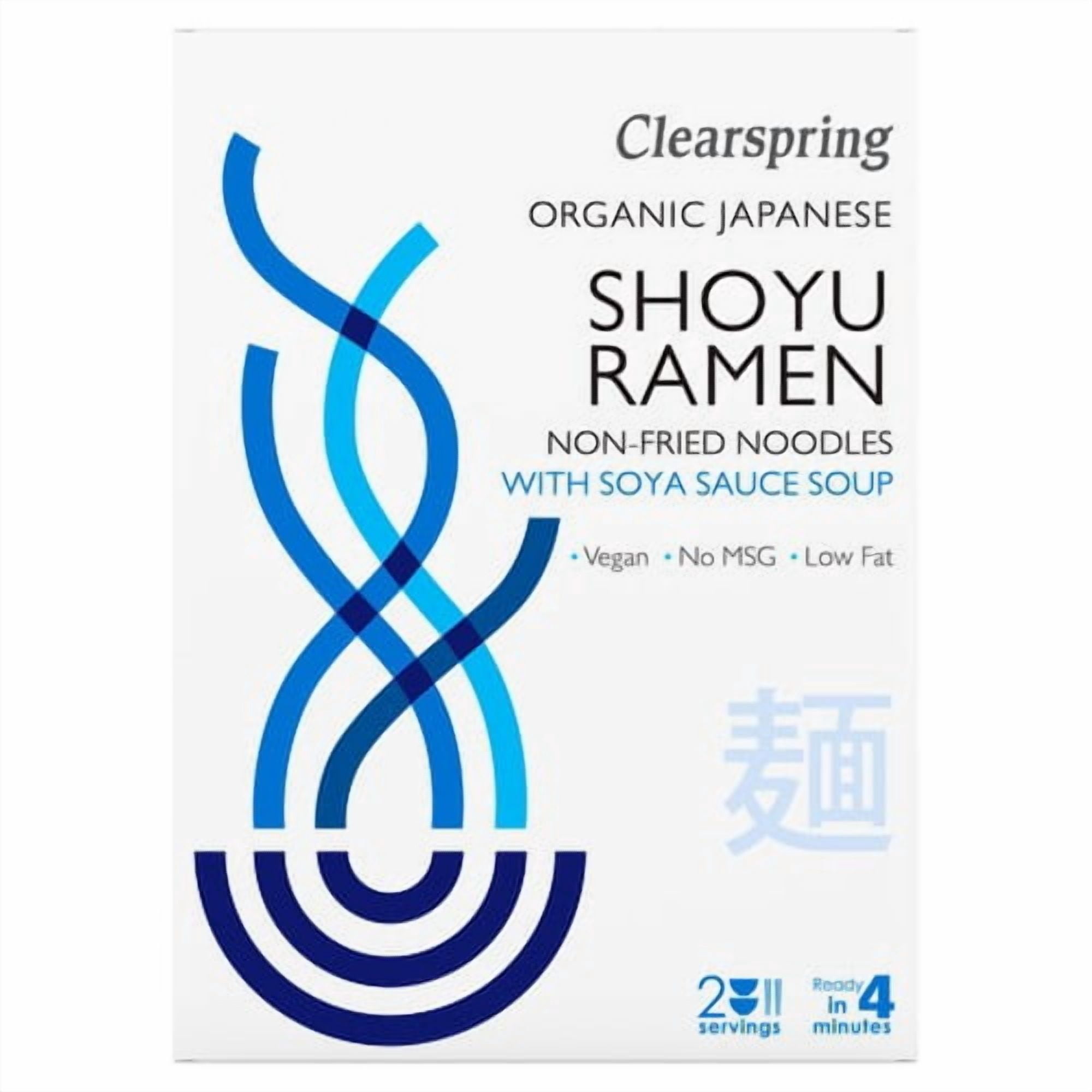 Clearspring Japanese Shoyu Ramen Noodles with Soya Sauce Soup 210g, British Import (Pack of 3)