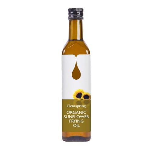 Clearspring Organic Cold Pressed Sunflower Frying Oil 500ml, British Import (Pack of 2)