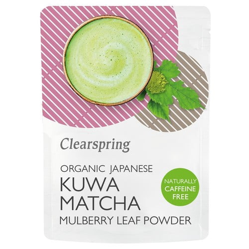 Clearspring Organic Japanese Kuwa Matcha - Mulberry Leaf Powder 40g, British Import (Pack of 2)