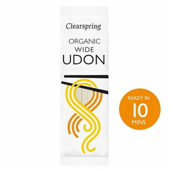 Clearspring Organic Japanese Wide Udon Noodles 200g, British Import (Pack of 3)
