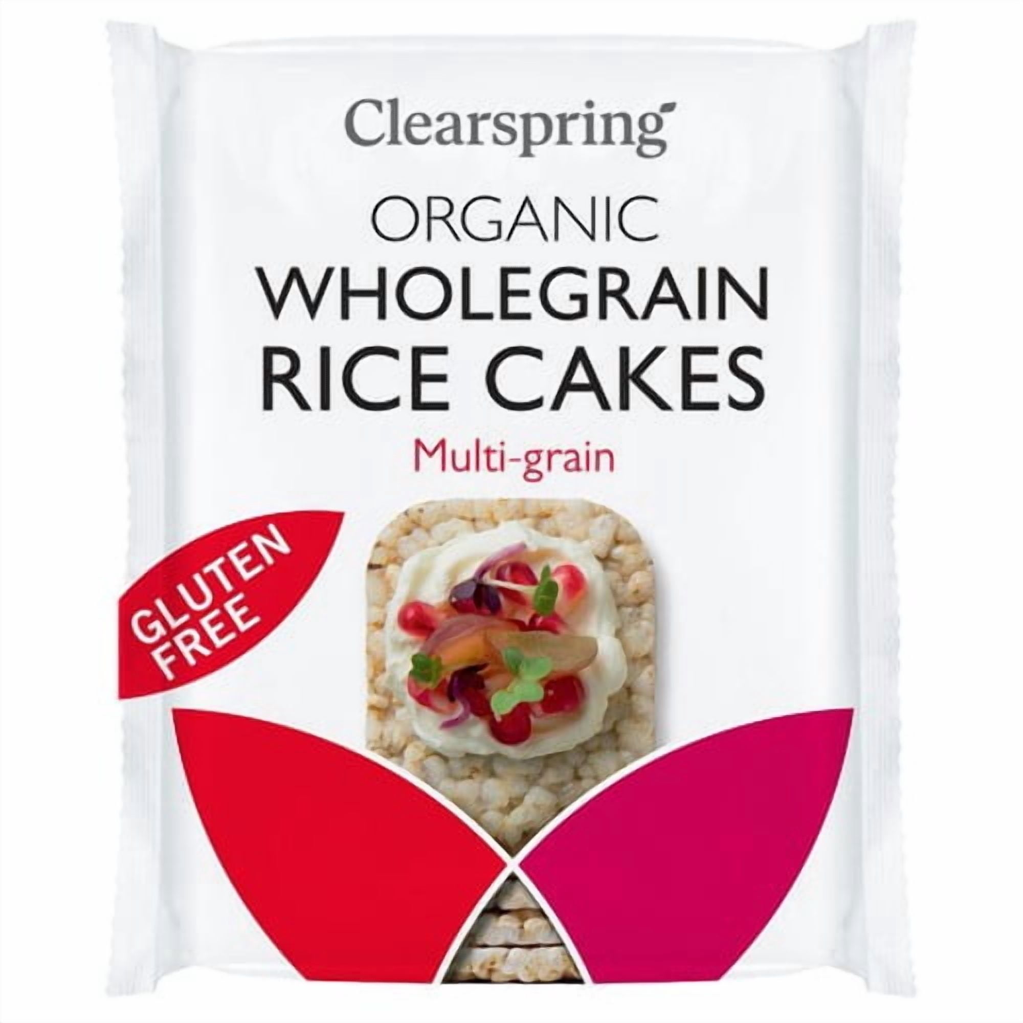 Clearspring Organic Rice Cakes - Multi-Grains 130g, British Import (Pack of 3)