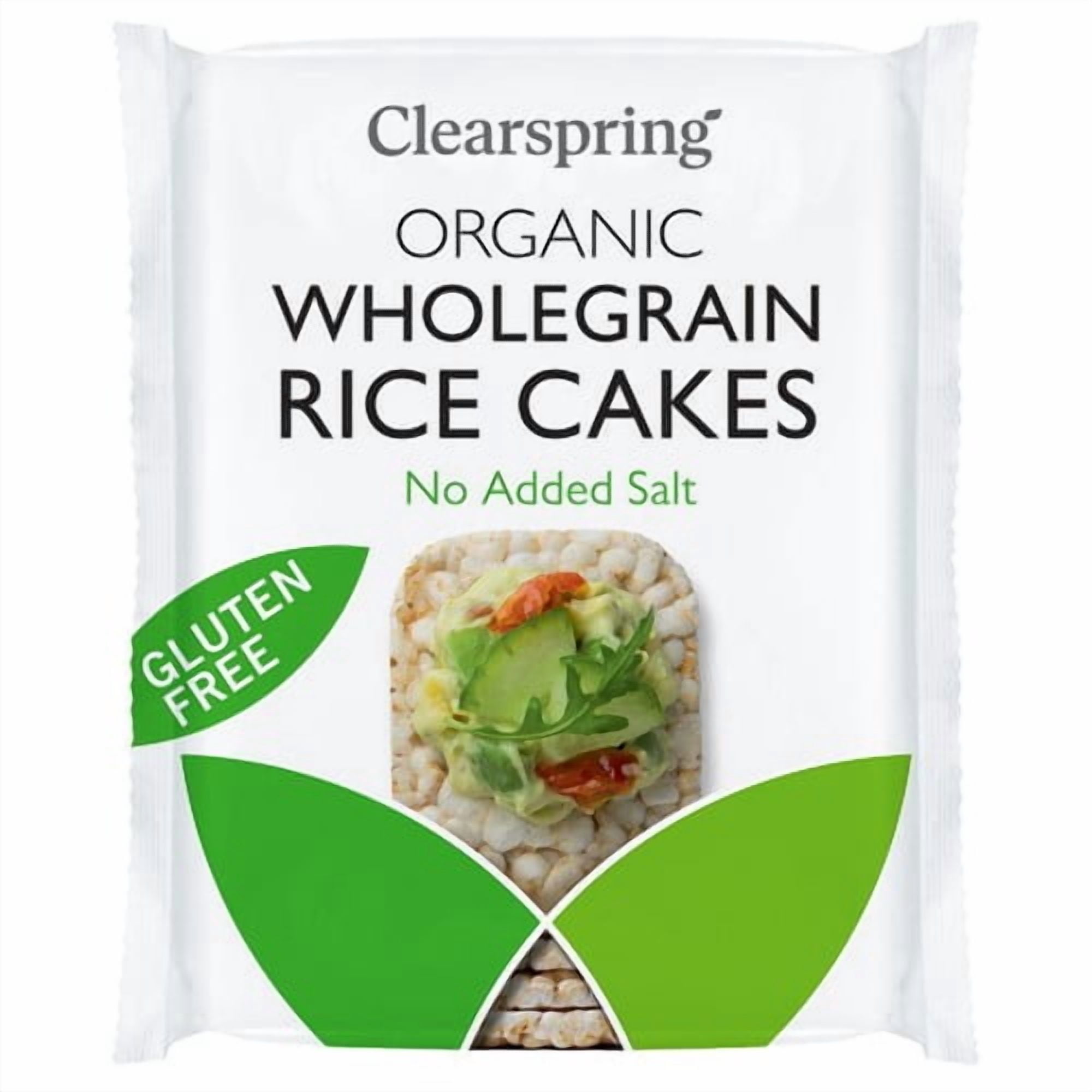 Clearspring Organic Rice Cakes with No Added Salt 130g, British Import (Pack of 3)