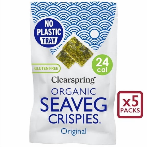 Clearspring Organic Seaveg Crispies Multipack - Original 5 x 4g, British Import (Pack of 3)