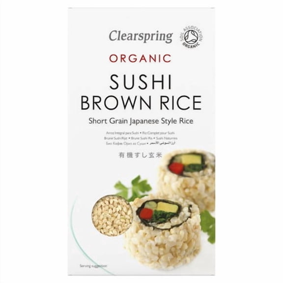 Clearspring Organic Sushi Brown Rice 500g, British Import (Pack of 3)