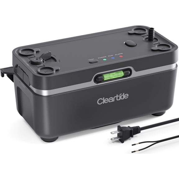Cleartide Condensate HVAC Pump, Ultra-Quiet 25dB, 1/30 HP 135 GPH, Automatic Condensate Removal Pump with Safety Switch for AC/Furnace/Dehumidifier/Ice Machine, 100-240V, 27ft Head Height