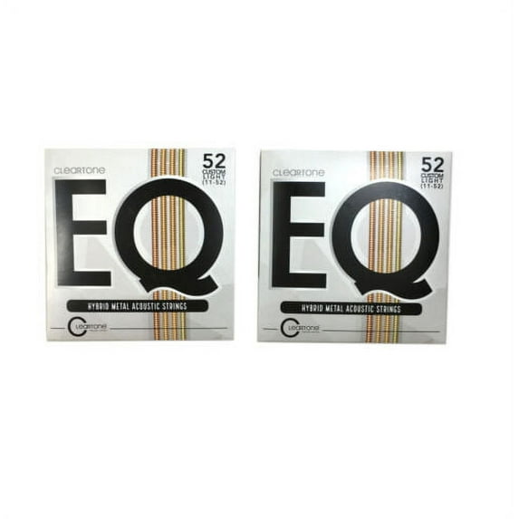 Cleartone Guitar Strings 2 Pack Acoustic Hybrid Metal Blend Custom Light 11-52